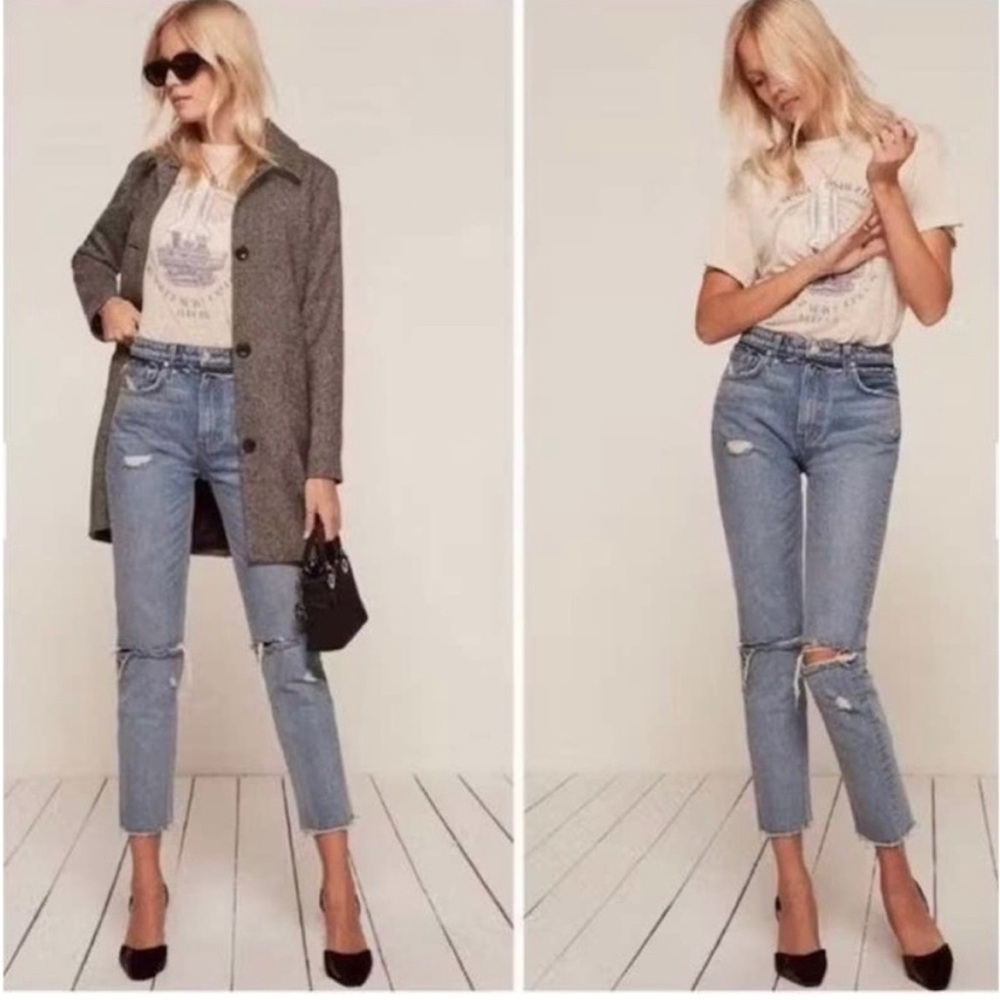 Reformation Cropped Cigarette Jeans
